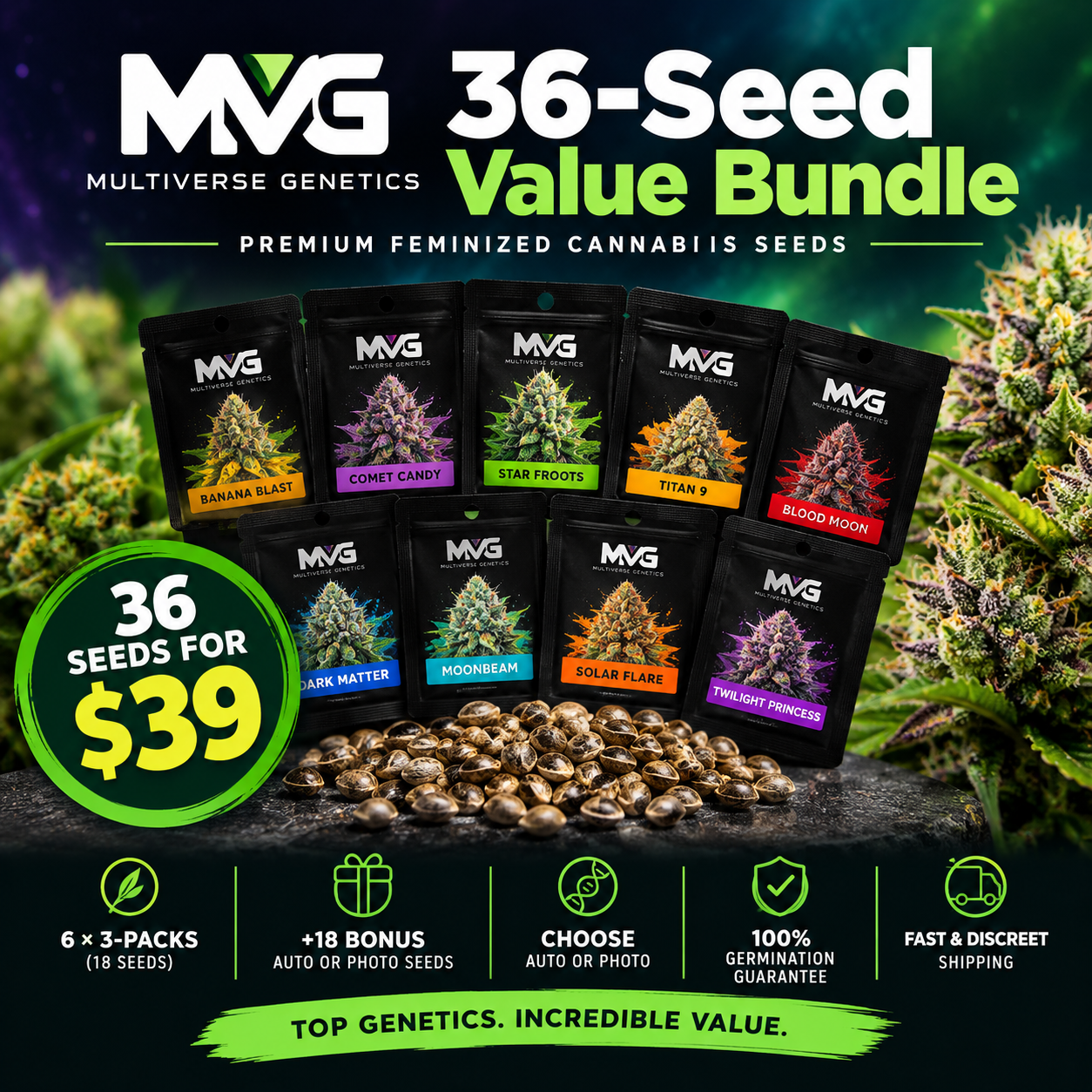 36 Seeds For $39